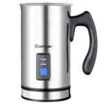 Elektrinis nerūdijančio plieno pieno putų plakiklis (Sidabrinė)