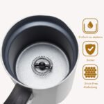 Elektrinis nerūdijančio plieno pieno putų plakiklis (Sidabrinė)