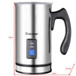 Elektrinis nerūdijančio plieno pieno putų plakiklis (Sidabrinė)