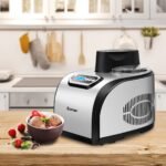 150 W automatinis kompresorinis ledų gaminimo aparatas (Juoda ir sidabrinė)