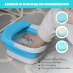 Elektrinis sulankstomas kojų masažuoklis su šildymu ir burbulais (Žalia)