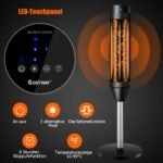 Elektrinis keraminis šildytuvas su svyravimo funkcija (Juoda)