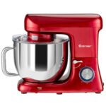 Elektrinis virtuvės kombainas su 6 greičio nustatymais (Raudona)