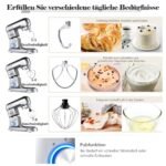 Elektrinis virtuvinis kombainas su 380 W varikliu ir 4 5 L talpa (Sidabrinė)