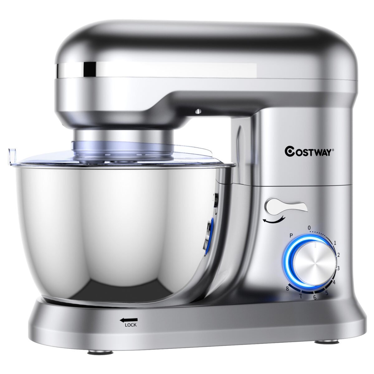 Elektrinis virtuvinis kombainas su 380 W varikliu ir 4 5 L talpa (Sidabrinė)