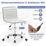Ergonomiška biuro kėdė su ratukais (Balta)
