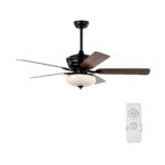 Lubinis ventiliatorius su apšvietimu ir 4 valandų laikmačiu (Matinė juoda)