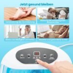 Elektrinis pėdų masažuoklis su temperatūros kontrole ir pedikiūro akmeniu (Mėlyna)