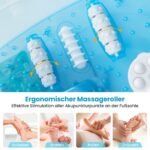 Elektrinis pėdų masažuoklis su temperatūros kontrole ir pedikiūro akmeniu (Mėlyna)