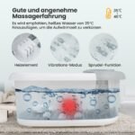 Elektrinė pėdų vonelė su masažiniais voleliais ir pedikiūro akmeniu (Pilka)