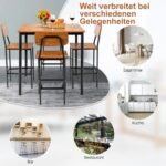 Virtuvės baldų komplektas su stalu ir keturiomis kėdėmis (Riešuto)