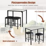 Stalo ir kėdžių komplektas dviem žmonėms (Balta)