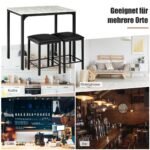 Stalo ir kėdžių komplektas dviem žmonėms (Balta)