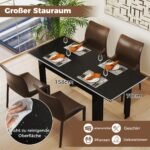 Ištraukiamasis valgomasis stalas 4–6 asmenims (Juoda)