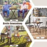 Sulankstomas lauko stalas su HDPE stalviršiu (Ruda)