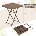 Sulankstomas lauko stalas su HDPE stalviršiu (Ruda)