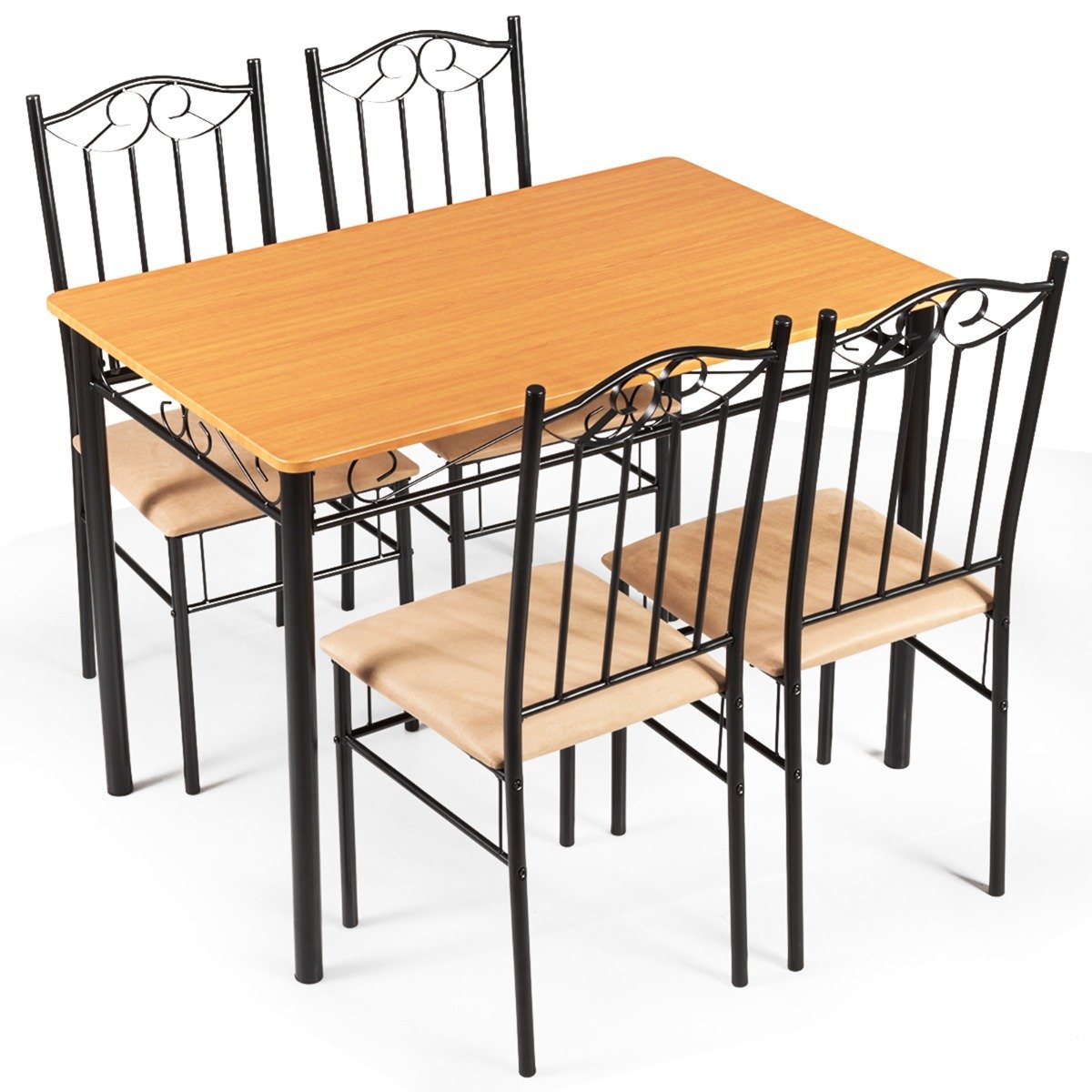 esstisch-set-hw61392_10_ Virtuvės baldų komplektas stalas ir 4 kėdės (Natūrali)