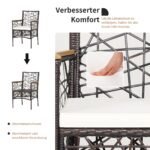 Lauko valgomojo kėdės su akacijos medžio porankiais (2 vnt) (Ruda)