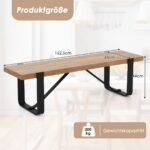 Sėdimasis suoliukas su metaliniu rėmu 152 5 cm (Natūrali)