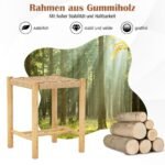 Baro kėdės (2 vnt.) iš gummedžio medienos ir pintų popieriaus 36x36x45 cm (Natūrali)