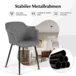 Ergonomiška virtuvės kėdė su atramine nugarai (Pilka)