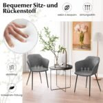 Ergonomiška virtuvės kėdė su atramine nugarai (Pilka)