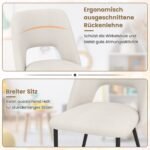 Modernus virtuvės kėdžių komplektas 2 vnt (Smėlio)