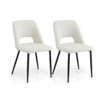 Modernus virtuvės kėdžių komplektas 2 vnt (Smėlio)