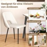 Modernus virtuvės kėdžių komplektas 2 vnt (Smėlio)