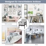 Modernus minkštas akcentinis krėslas su kaučiukmedžio kojomis (Šviesiai pilka)