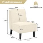 Ergonomiškas poilsio krėslas su mediniais pagrindais (Smėlio)