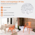 Sulankstomos lauko kėdės su porankiais ir aukštu atlošu (2 vnt.) (Oranžinė)