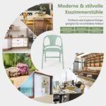 Sulankstomos valgomojo kėdės lauke su aukšta atlošo atrama (Žalia)