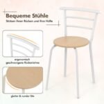 3 dalių valgomojo komplektas su vyno laikikliu (Balta)