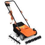 Elektrinis vejos aeratorius su surinkimo krepšiu (Oranžinė)