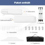 Sulankstomas pavėsinis su nuimamomis sienelėmis 3x6 m (Balta)