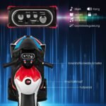 Elektrinis vaikiškas triratis motociklas su muzika ir šviesomis (Raudona)