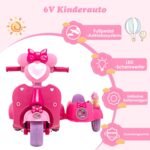 Elektrinis vaikiškas motociklas su priekaba (Rožinė)