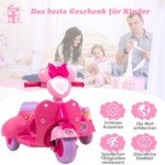 Elektrinis vaikiškas motociklas su priekaba (Rožinė)