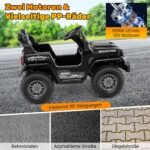 Elektrinis vaikiškas automobilis su keturių ratų pakaba (Juoda)
