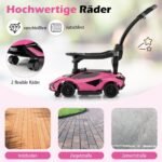 Vaikiškas automobilis „Lamborghini“ stumdukas su muzika (Rožinė)