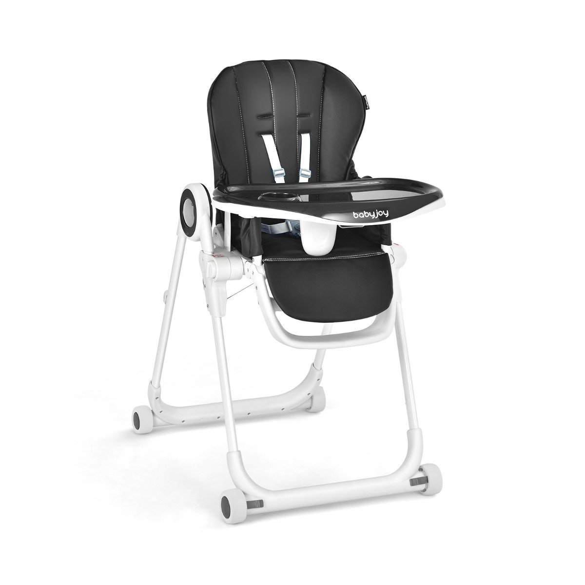 faltbarer-baby_hochstuhl-ad10011bk_10_ Reguliuojamo aukščio vaikiška kėdutė su nuimamu padėklu (Juoda)