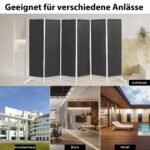 6 panelių 300 cm ilgio pertvara (Pilka)