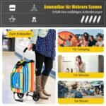 Daugiafunkcis sulankstomas 53 litrų pirkinių vežimėlis su aušinimo skyriumi (Spalvotas)