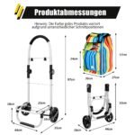 Daugiafunkcis sulankstomas 53 litrų pirkinių vežimėlis su aušinimo skyriumi (Spalvotas)