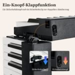 Sulankstomas elektroninis pianinas su 88 apšviečiamais klavišais (Juoda)