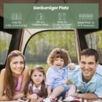 Automatinė kempingo palapinė su papildomu tentu (Smėlio)