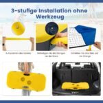 Nešiojamas tinklinio ir badmintono komplektas (Geltona)