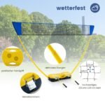 Nešiojamas tinklinio ir badmintono komplektas (Geltona)