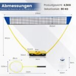 Nešiojamas tinklinio ir badmintono komplektas (Geltona)